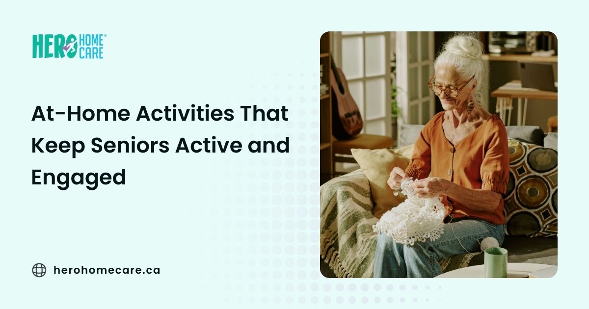 Elderly woman doing knitting to stay active and mentally engaged