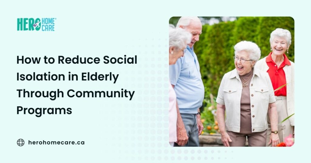 Seniors socializing together in a community setting to reduce social isolation and support emotional well-being