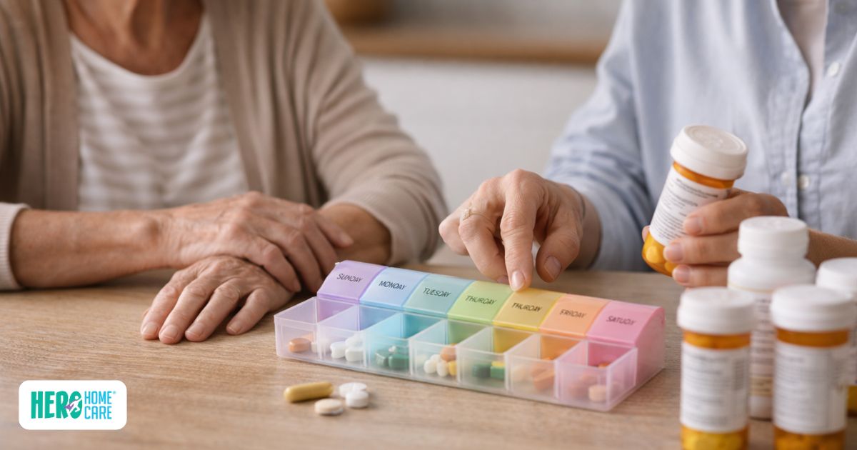 Medication management becoming difficult for an aging parent.