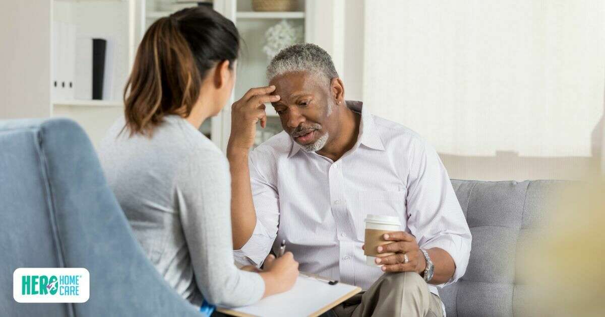 A family member expressing concern during a consultation about family caregiver capacity, highlighting the need to evaluate whether professional 24-hour care is required for an aging loved one.