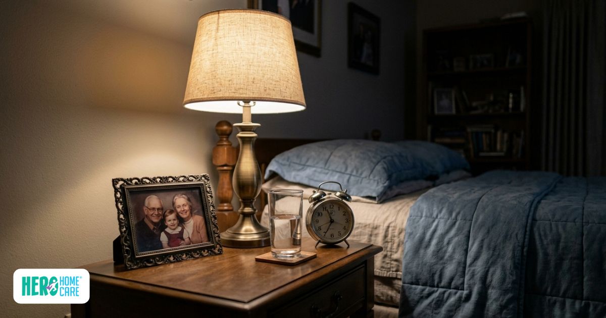 Safe sleep environment designed to reduce dementia wandering at night