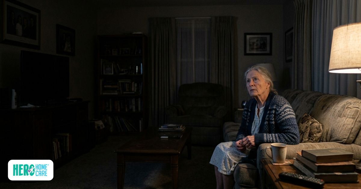 Dementia-related nighttime anxiety and confusion causing wandering behavior in seniors