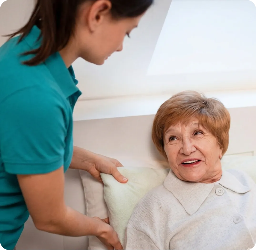 Hero Home Care nurse supporting a stroke survivor at home