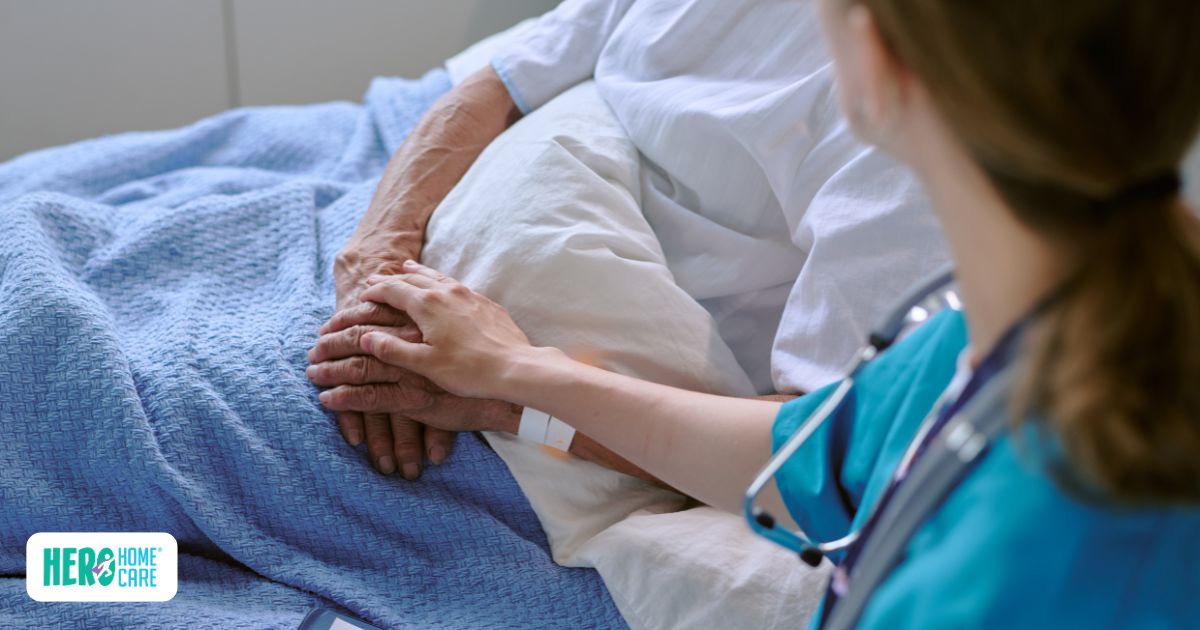 Home caregiver supporting a senior during post-hospital recovery in North Vancouver.